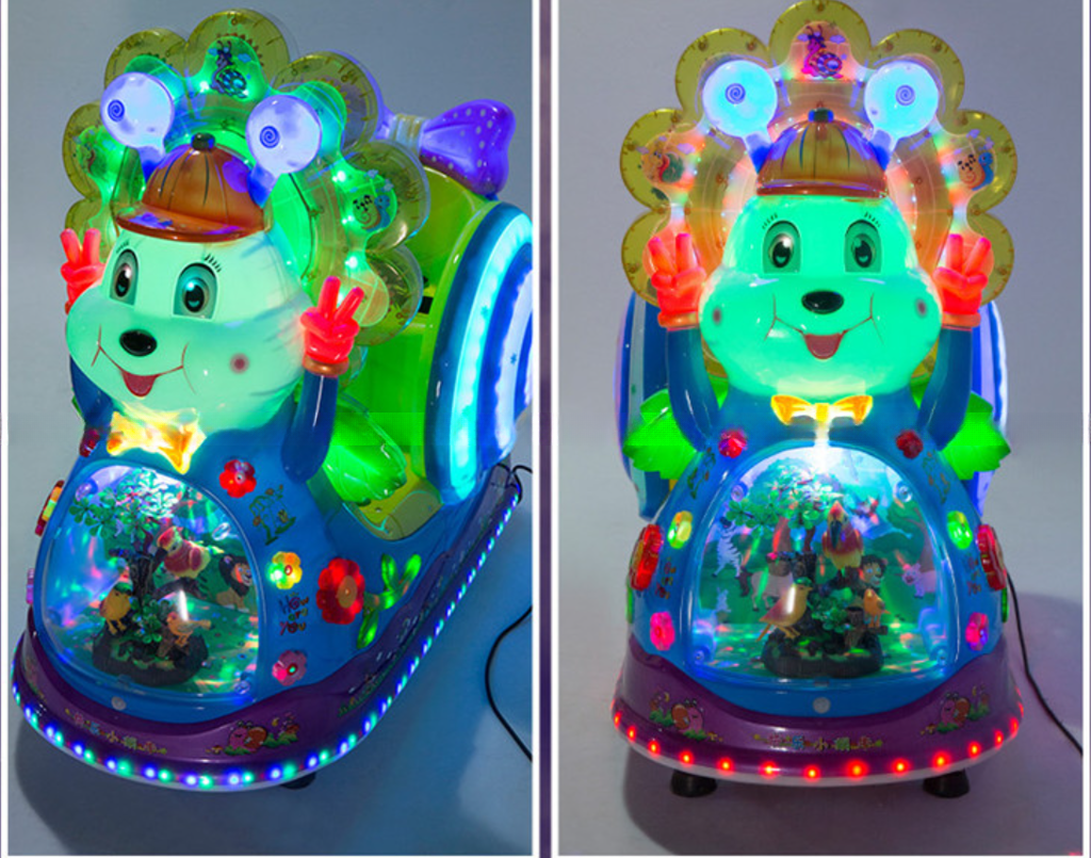 2022 New design kids swing game machine fun amusement snails kiddie ride for supermarket