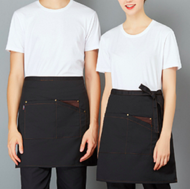 apparel factory OEM high quality waiter uniform heat resistance unisex waiter apron