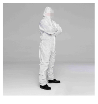 Clinic Uniform Disposable Protective Coverall Zipper front