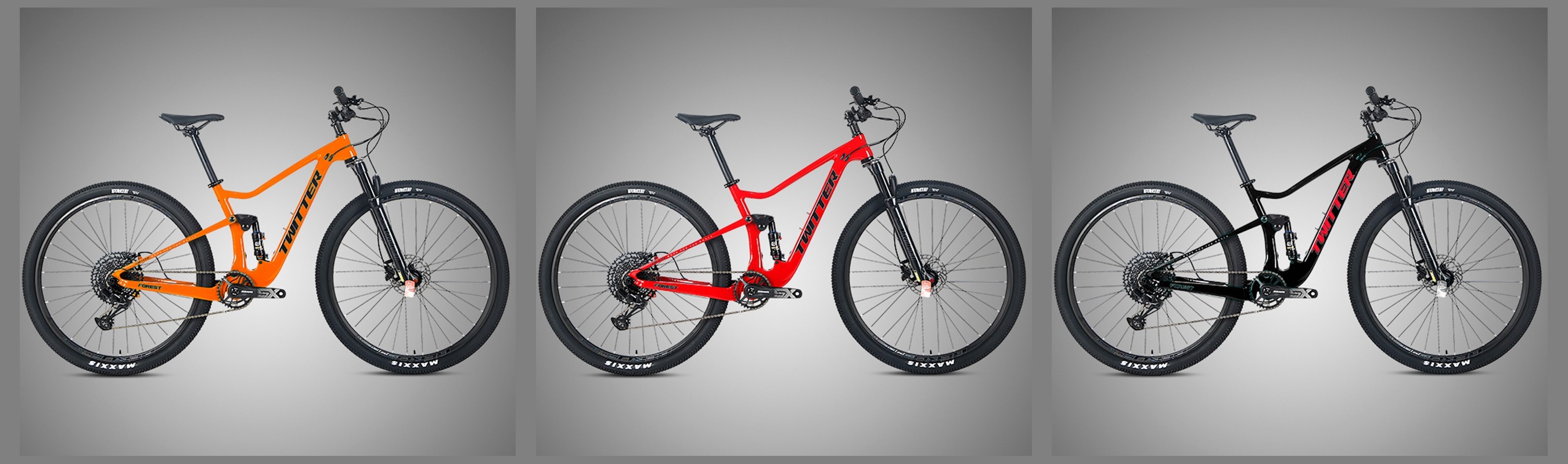 Carbbon Fiber 12S Dual Suspension MTB With Rockshox Rear Shox