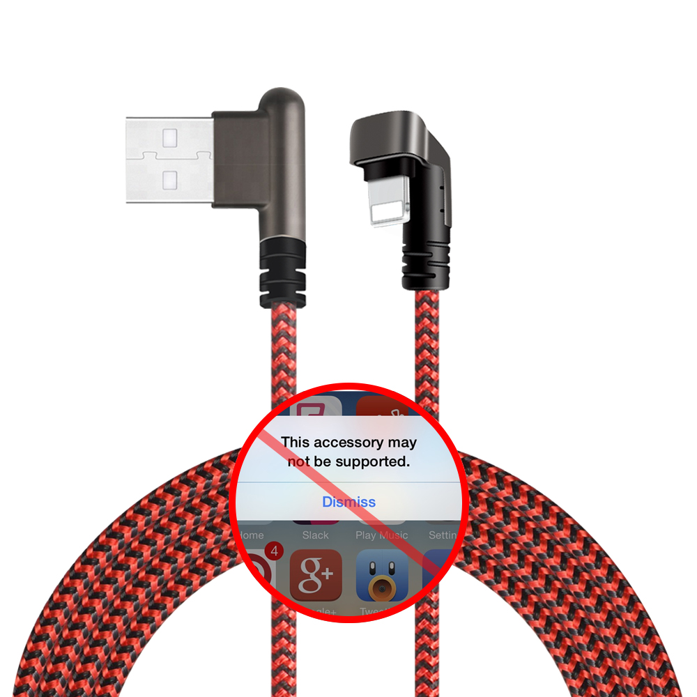 Mobile Fast Charging USB Cable For iphone 7 charger Red Color CE FCC ROHS