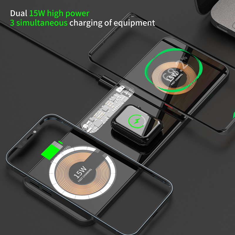 Wholesale 15 W Extremely Thin Qi Wireless Charger Pad For Iphone And Watch Earphone