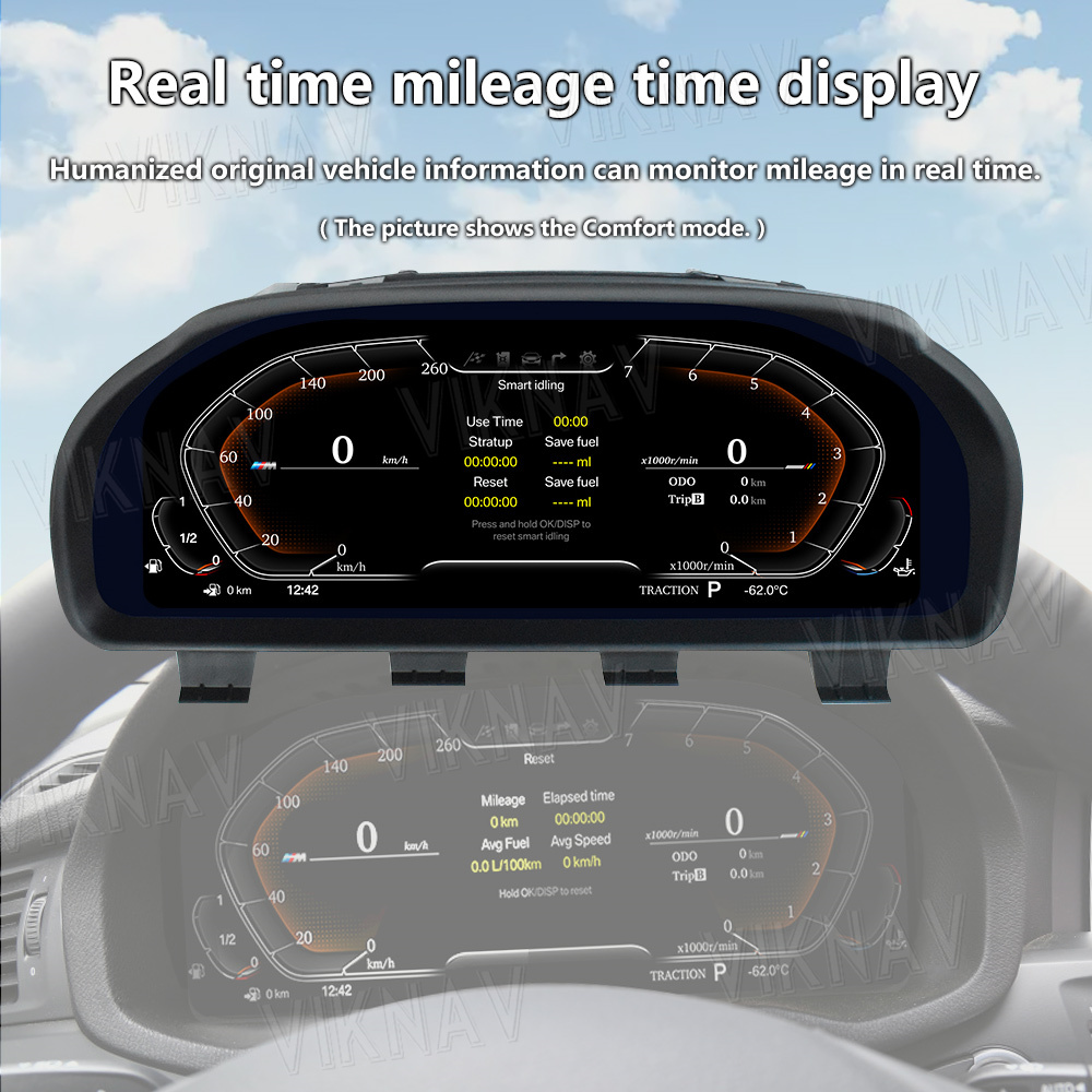 Viknav For BMW X3 X4 X5 X6 (2010-2019) 12.3 inch Car Digital Dashboard Panel Virtual Instrument Cluster LCD Speedometer