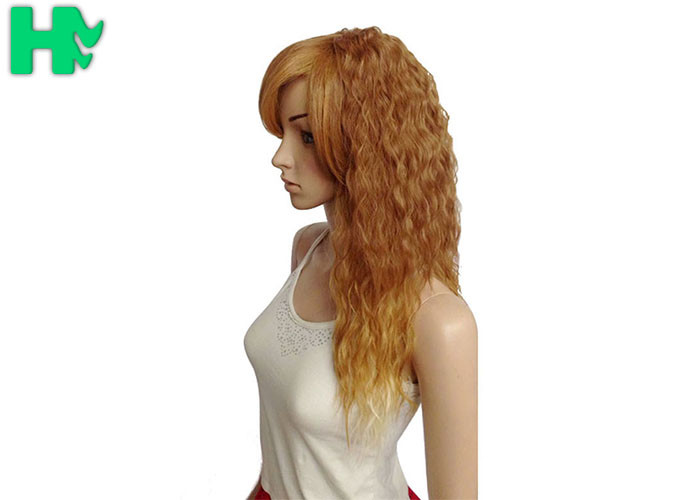 100 Kanekalon Fiber Long Synthetic Wigs High Grade SGS Certification