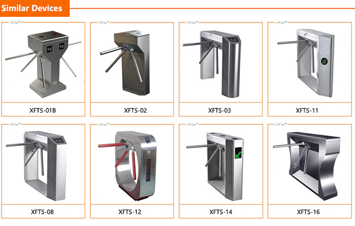 35 W Bridge Tripod Access Control System RFID Tripod Turnstile Barrier Gate