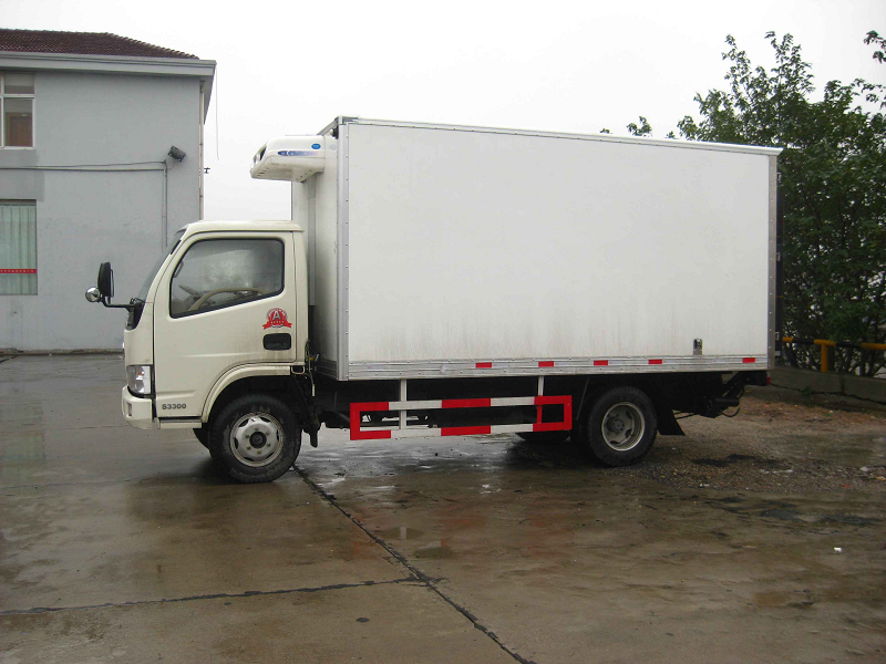 Cooling Solutions 4x2 Dongfeng 3ton Traction Refrigeration Freezer Truck with Tail Board