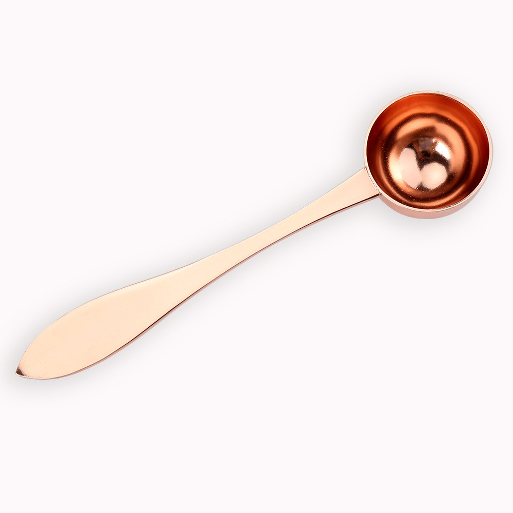 Rose Gold 304 Stainless Steel Coffee Tablespoon Mirror Polished 15ml Measuring Scoop