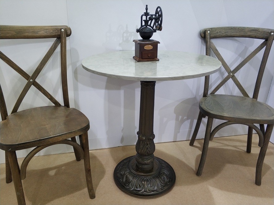 22" Restaurant Table Bases Classical Round Table Leg Rusty Finish Powder Coat