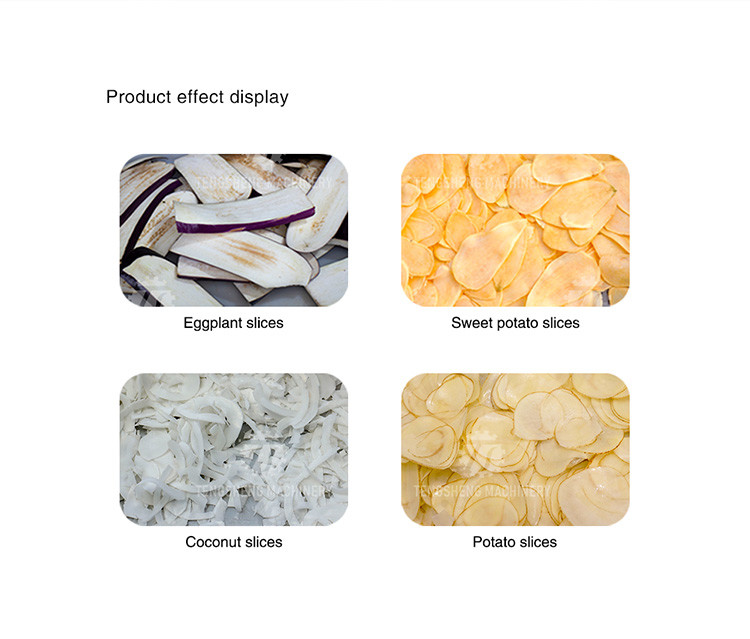2.5KW 1500KG/H Chip factory slicing equipment slicing size 0.5-1.5mm adjustable