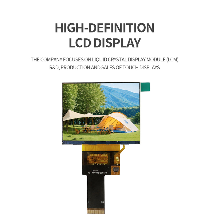 3.17Inch HD TFT LCD Display Panel 1024x768 High Definition Industrial Module