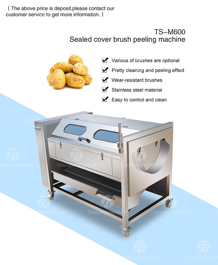 1500KG/H Root Vegetable Washing And Peeling Machine For Restaurant