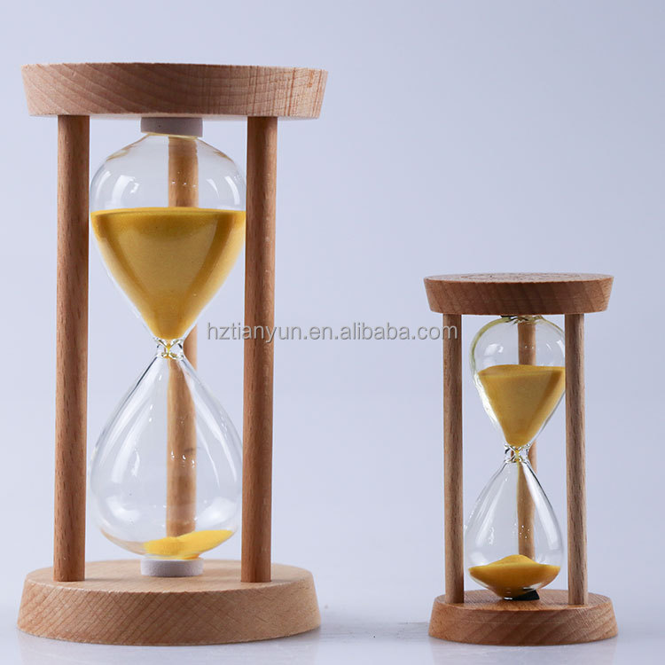 Nordic Wooden Hourglass 1 Minutes - 5 Minute Sand Timer Logo Customized