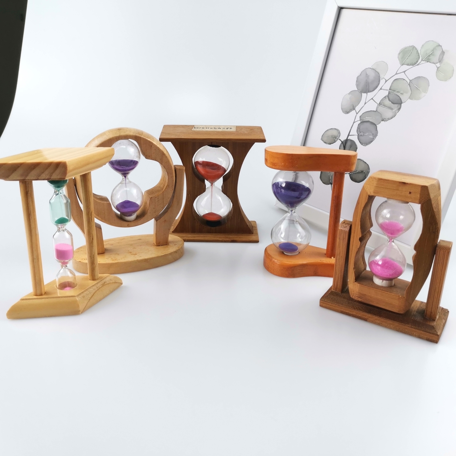 Wholesale Various Kinds of Wooden Sand Timer Hourglass For Decorations