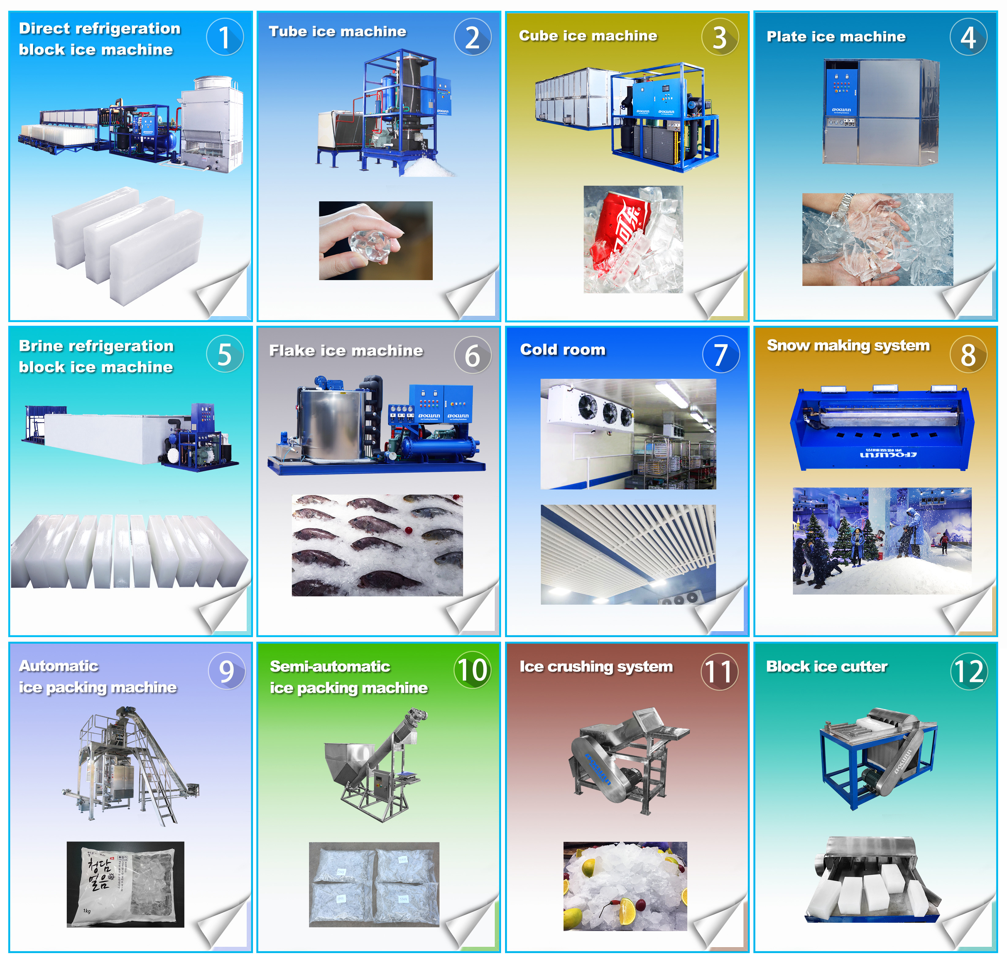 Water/Evaporative Cooling Block Ice Maker for Fishery Seafood and Drink Cooling System