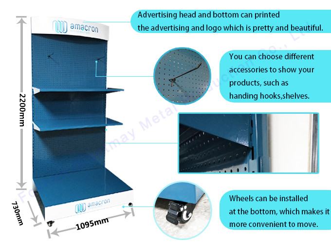 Metal Gondola Hanging Product Rack Iron Display Stand