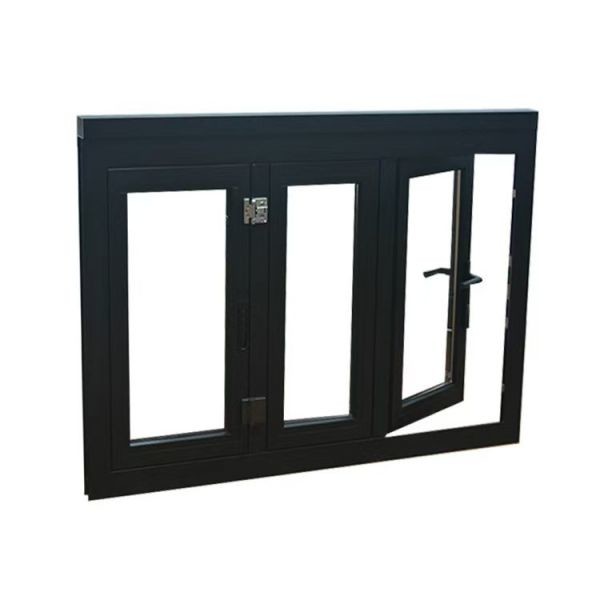 Black Aluminium Bifold Windows Vertical Living Room Interior Soundproof Windows