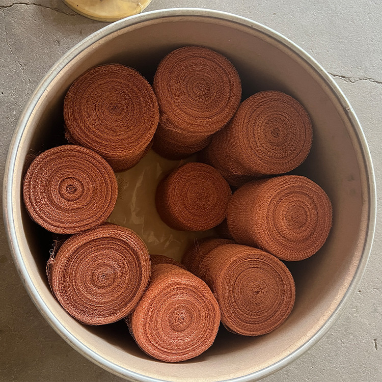 Customized 12mmx6mm Stainless Steel Knitted Wire Mesh Filter Of Gas Liquid