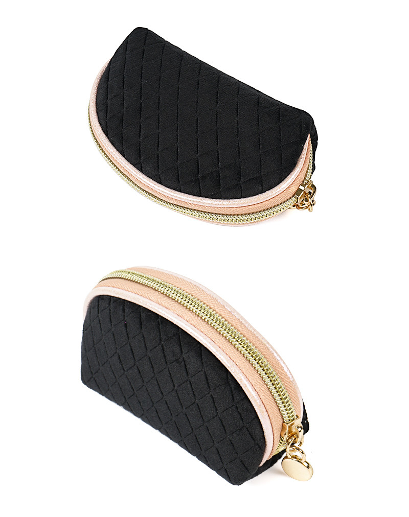 Shell Shape Velvet Cosmetic Toiletry Bag For Girls