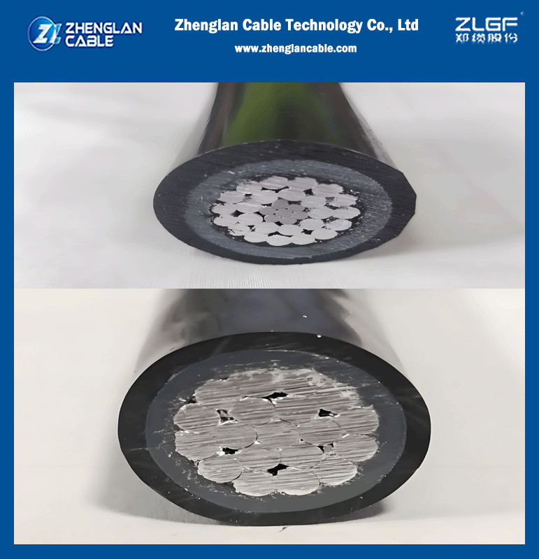 15KV 25KV 35KV Rated Voltage Overhead Insulated Cable With Black Inner Layer And HDPE Outer Layer