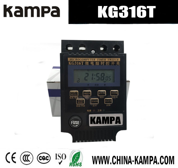 KG316T-II AC220V 25A Din Rail LCD Digital Programmable Electronic Timer Switch Digital Timer Controller