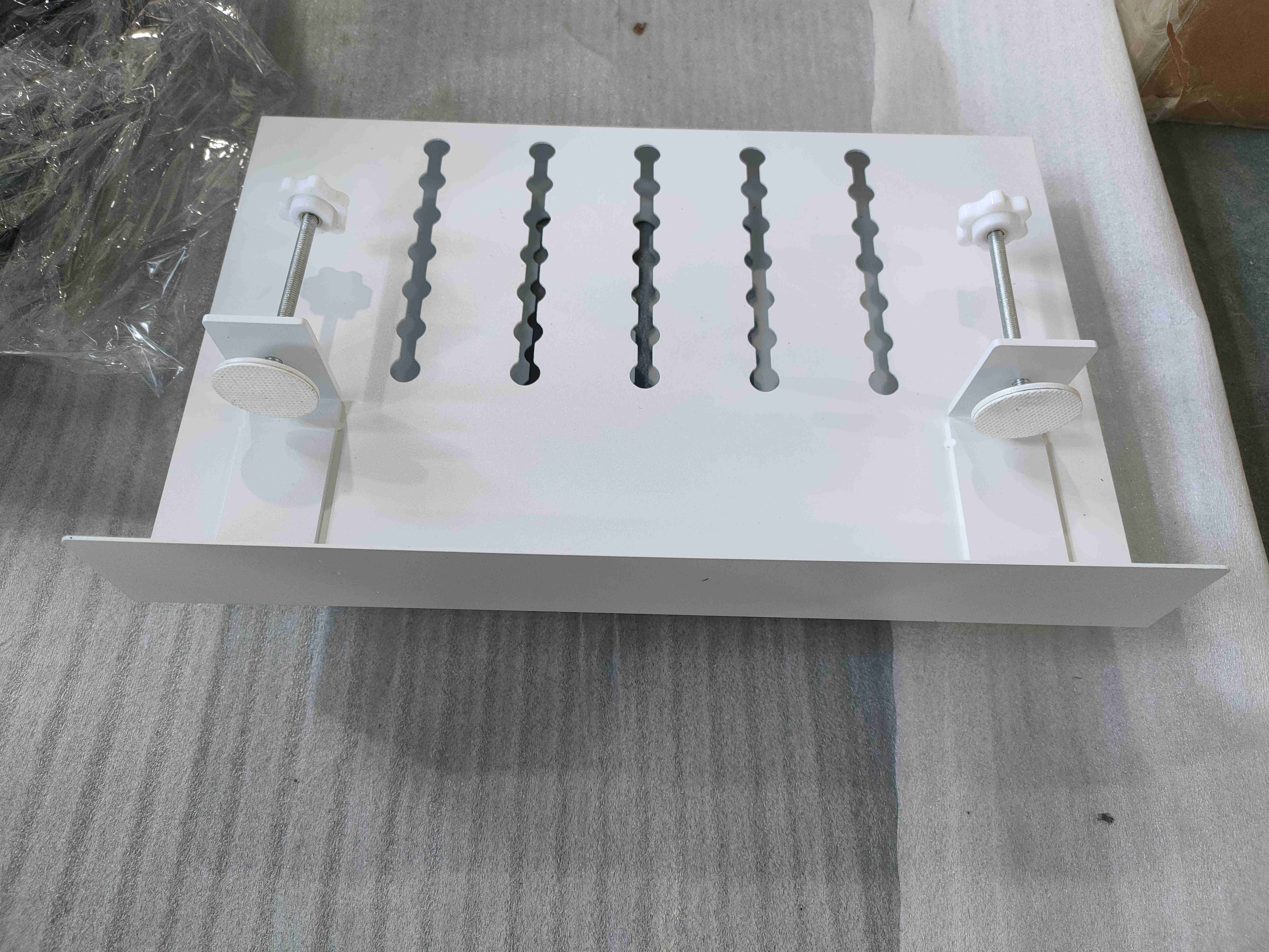 Customized Logo Print No Drill Hanging Clamp On Side Desk Organizer for File Storage