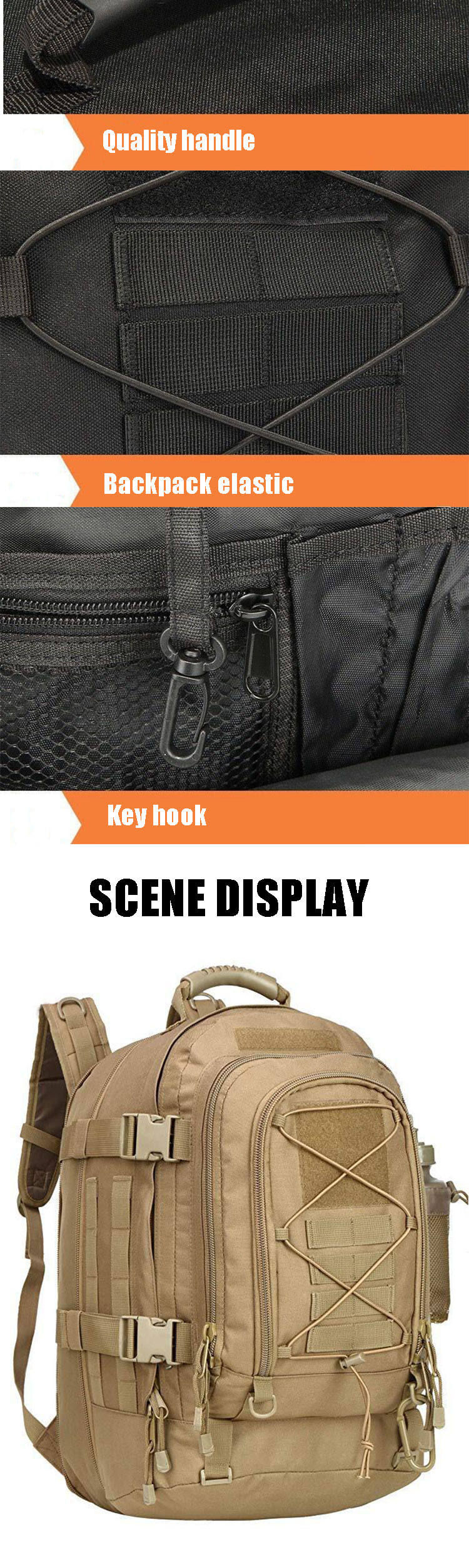 Custom Logo Outdoor Sports Backpacks Hiking Biking Bag Large Capacity Multi Color