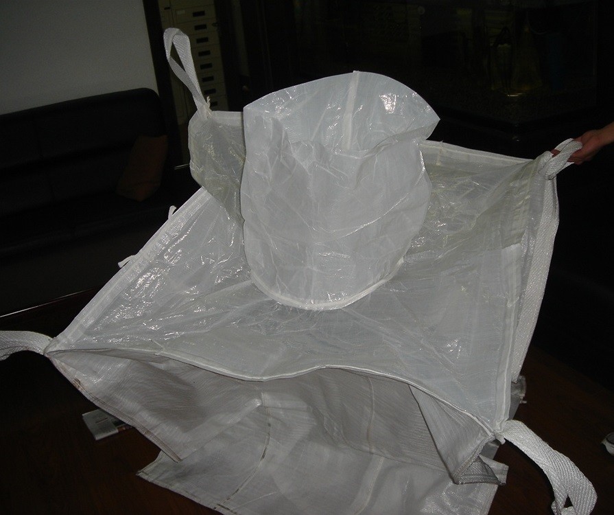 Two Ton Loading PP FIBC Jumbo Bags With Four Loops 10'' High / Fully Belted
