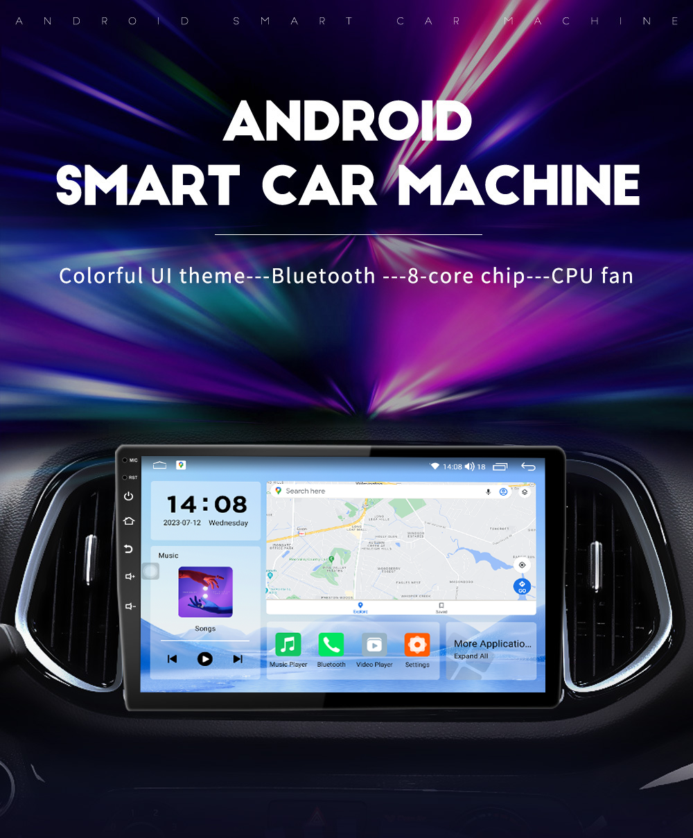 1 Din Android Car Radio Player 7/9/10 Inch Touch Screen for Toyota/Nissan/Hyundai/Honda