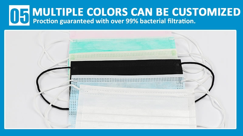 Disposable 3 Ply Anti-pollution Non-woven Safety Face Mask