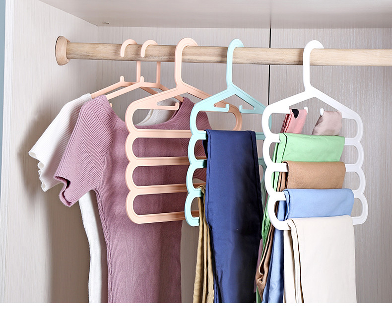 Pants Household Drying Wardrobe Racks Coloured Plastic Coat Hangers