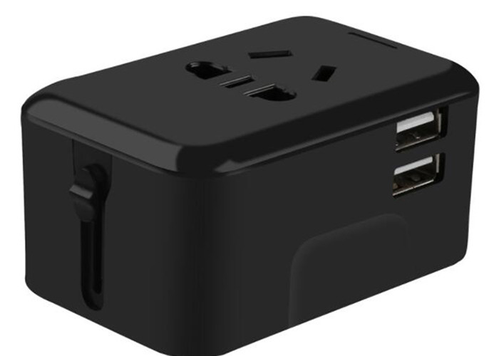 Promotional gifts All in ONE World Travel Plug Power Adapter Dual USB Universal Converter Plug