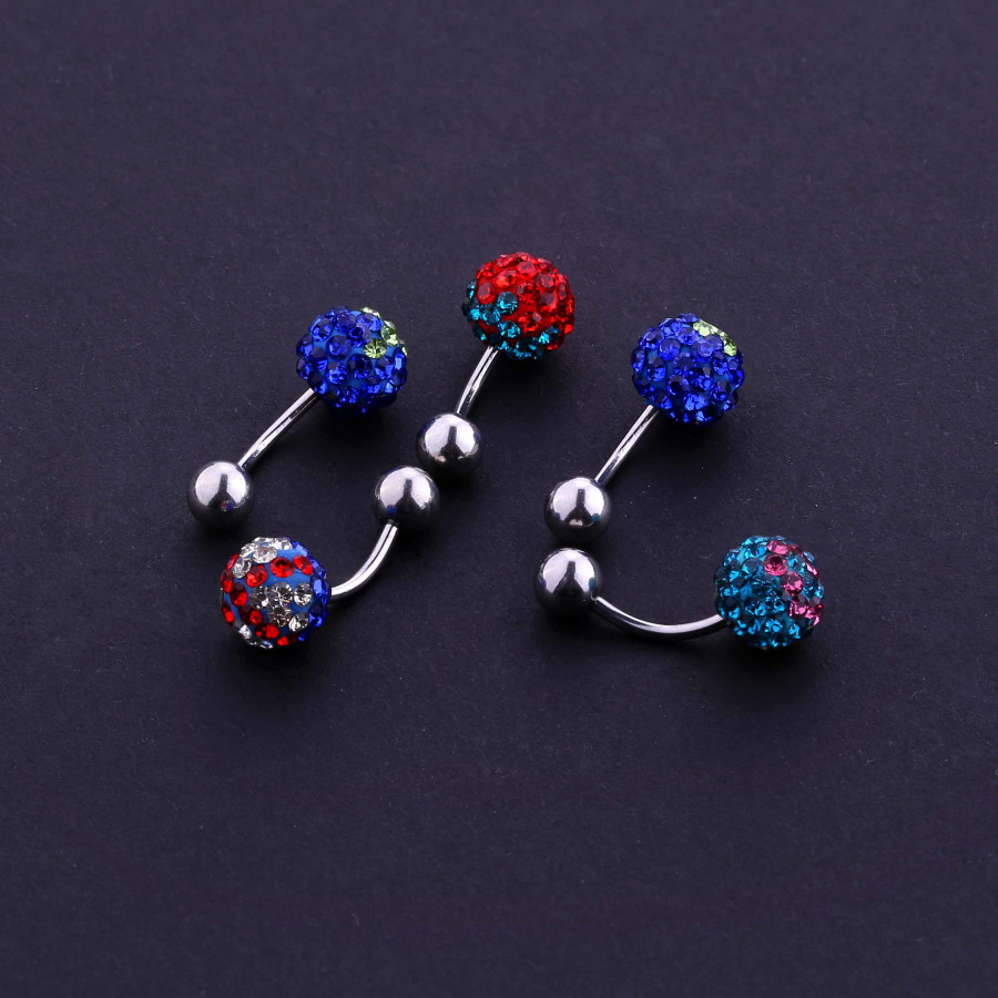 Stainless Steel Screw Belly Button Rings for Women and Girls, 14G Naval Body Jewelry Piercing Ring