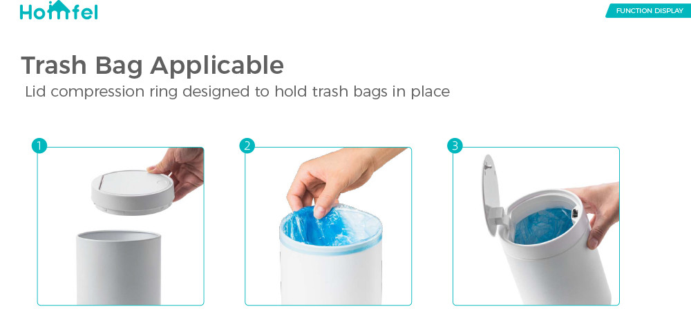 1.5L Steel Desktop Mini Touch Garbage Can Trash Bin for Sustainable Office Waste
