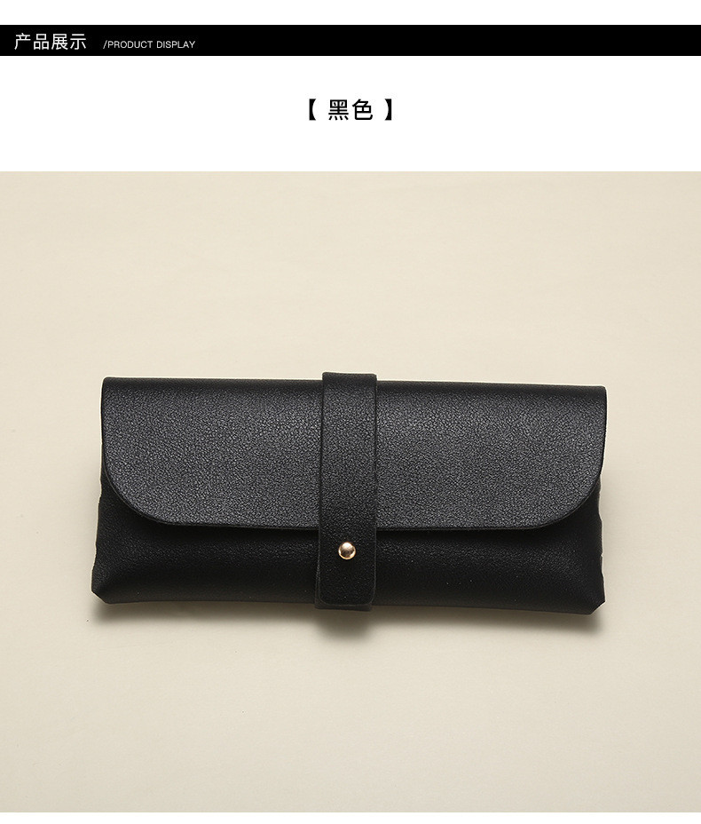 FASHION NEW BUCKLE GLASSES BOX CROSS-BORDER SUNGLASSES BOX SUNGLASSES BOX LEATHER BOX CONVENIENT BOX