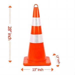 China Reflective Collars Traffic Safety Cones For Traffic Control 350 X 350mm 1.8KG on sale