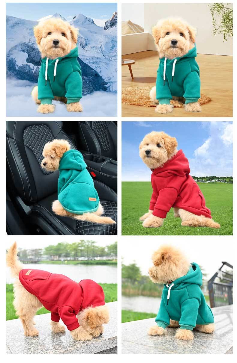 Comfortable Pets Wearing Clothes Cotton Pets Hooded Sweatshirt S - XL