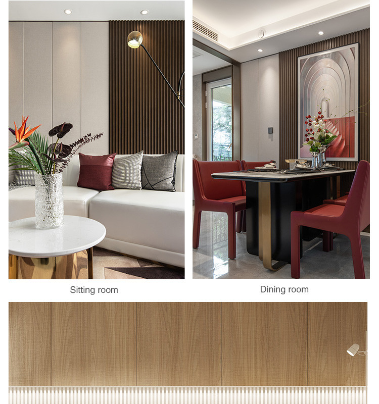 Customized Wood Plastic Grille Wall Panel Fluted WPC 1220*3000mm