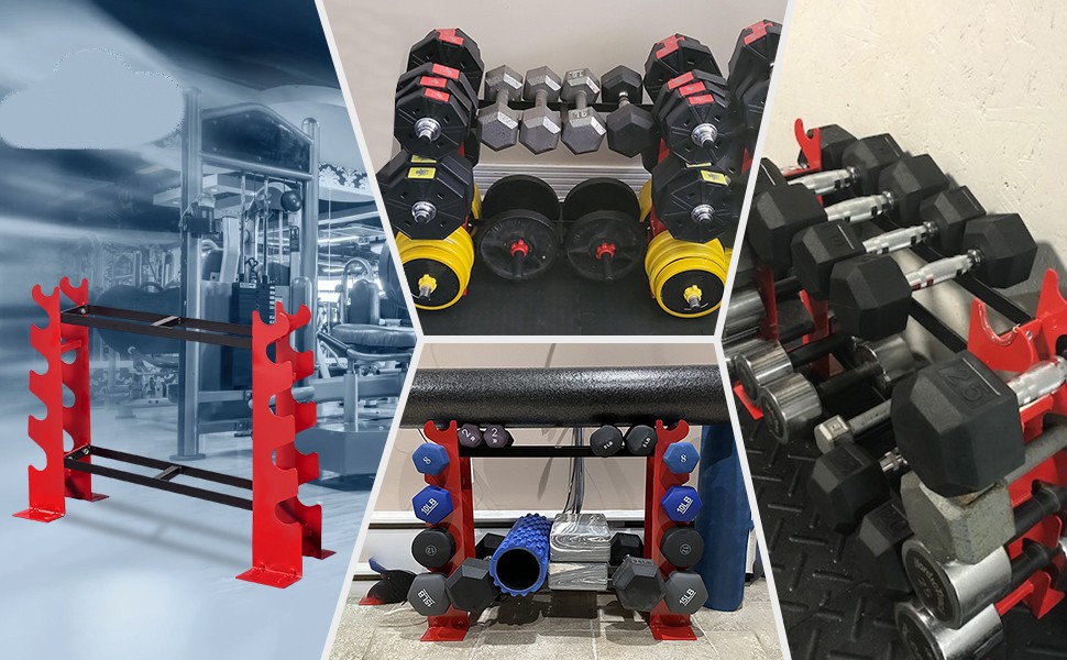 Galvanized 5 Tier Dumbbell Rack Stand for Home Gym Weight Training Powder Coated