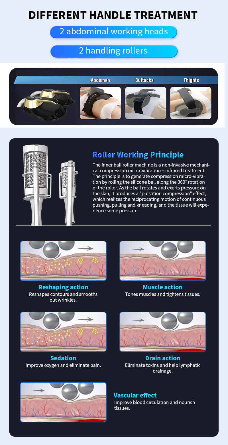 Ultrasonic Muscle Sculptinging Machine Zero Roller RF Body Slimming 13 Tesla