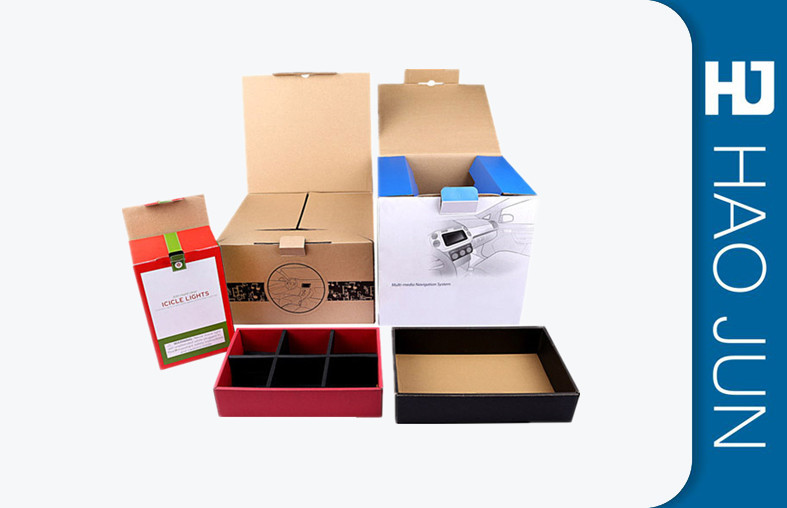 E Flute Printed Corrugated Cardboard Boxes For LED Bulb , Logo Customized