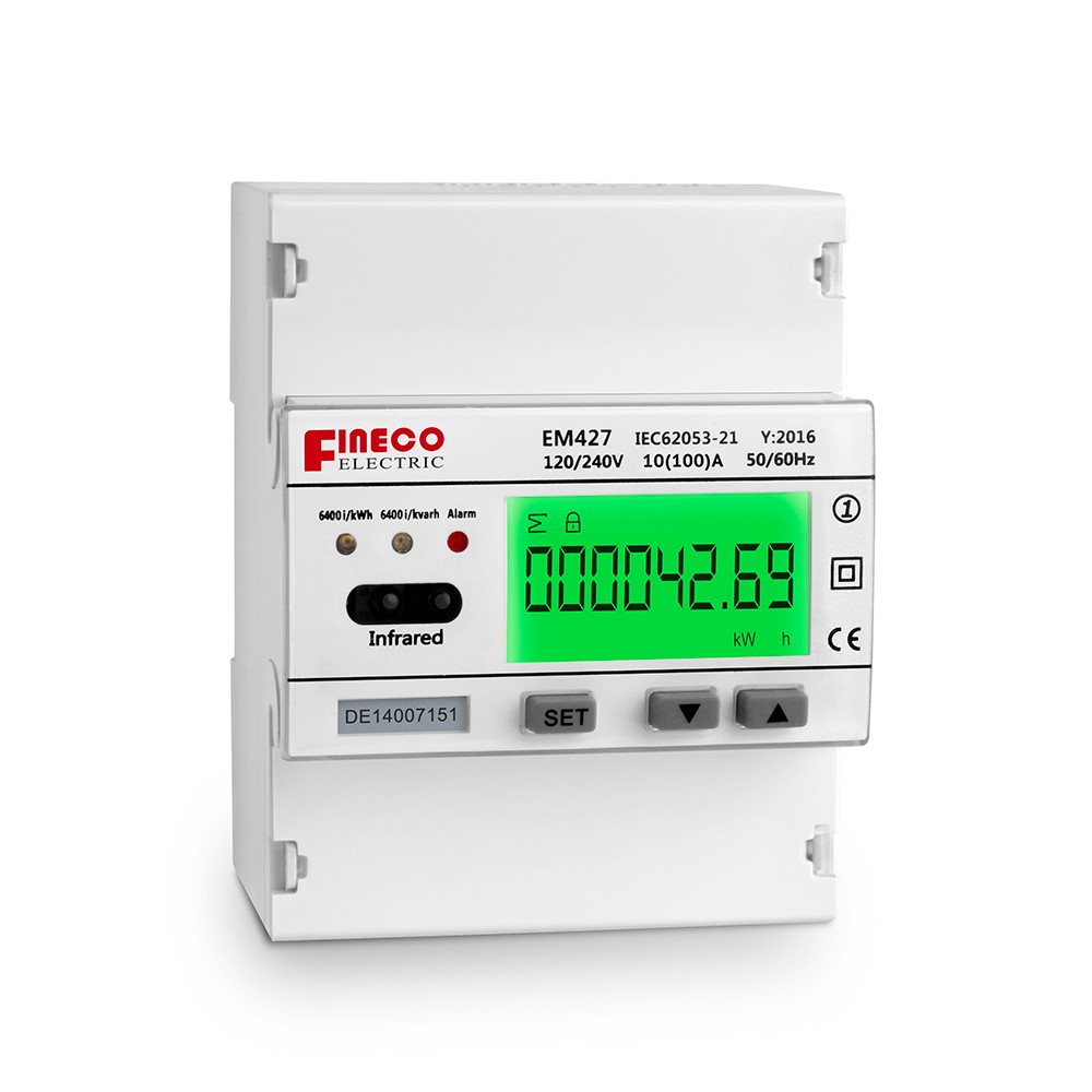 CE Certified EM427 120V Single Phase Digital Watt-Hour Meter with 0-999999.99 Range