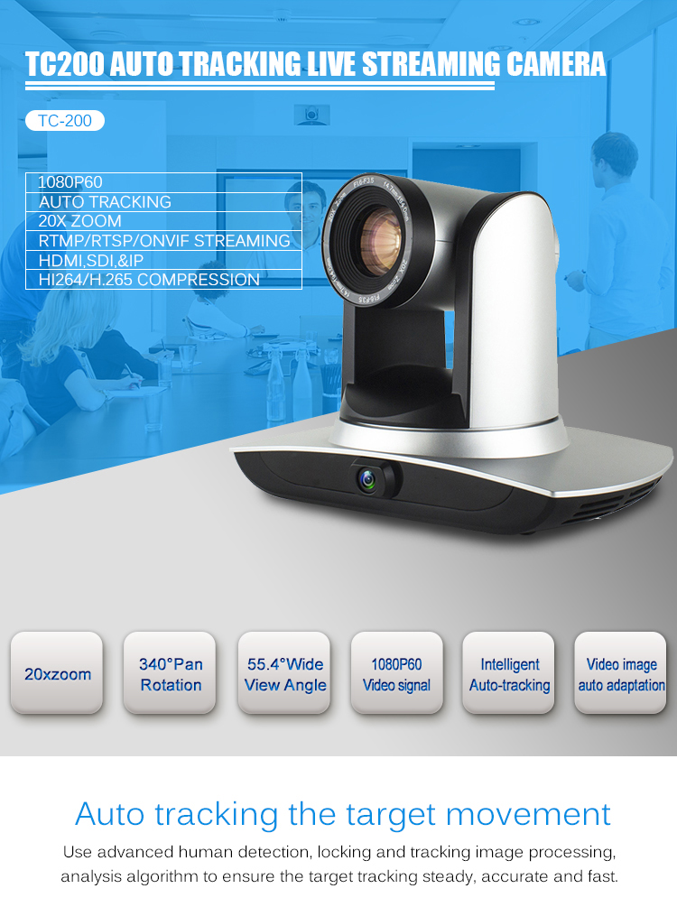 Auto Tracking Video Conference Camera with HDMI Output for Class Streaming