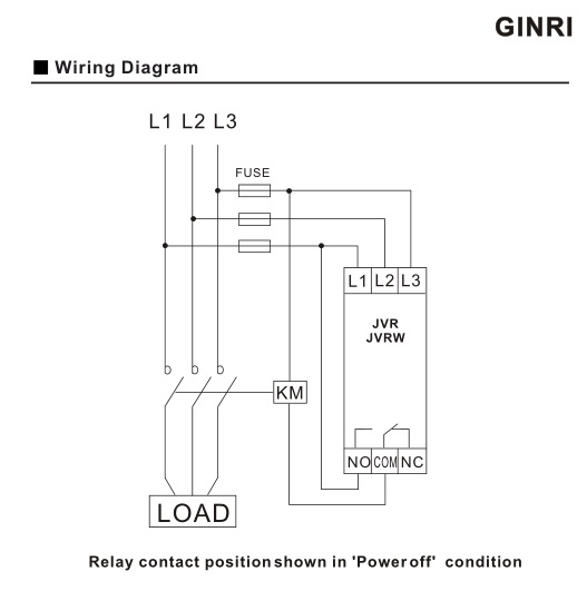 3 Phase Voltage Monitoring Relay , JVR-383 Motors Phase Loss Protection Relay