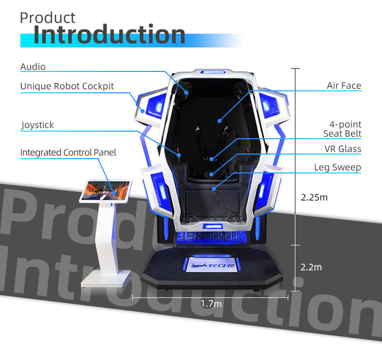9D Virtual Arcade Machine 4.0KW VR 360 King Kong Simulator With Joystick