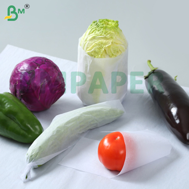 40g 50g 60g Flexibility Tear - Resistant Waterproof  White Vegetable Wrapping Paper For Food Grade Packaging