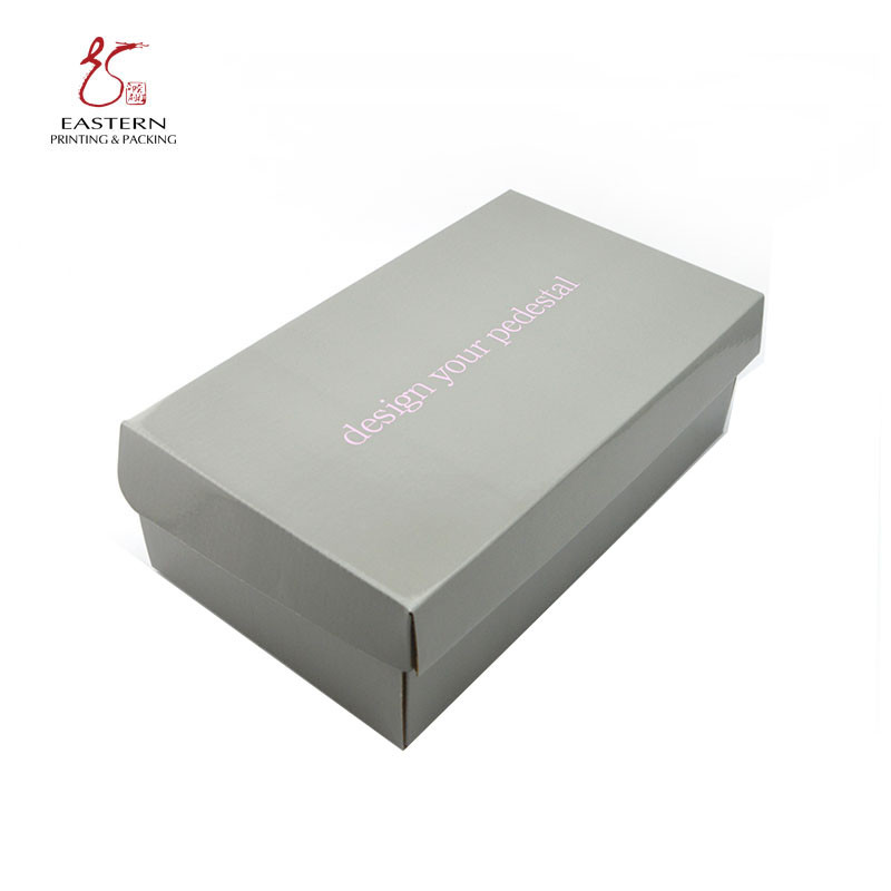 Recycled Corrugated Shoe Box for Simple And Classic Shoe Packaging Made from Recyclable Material