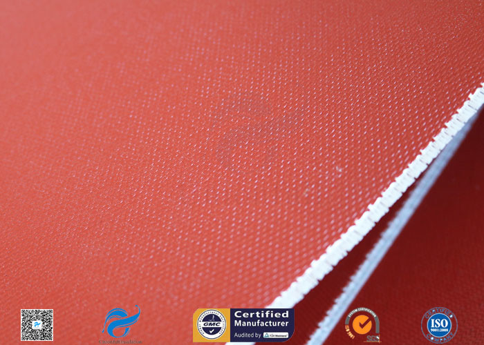 1mm High Temperature Bright Red silicone coated glass fabric 3784 850g/m2
