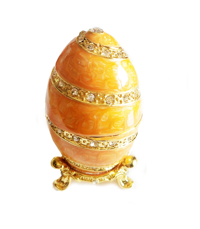 Faberge Egg Trinket Box Home Decor Collectors Box Unique Russian Egg Enamel Easter Egg Crystal Jeweled Trinket Box