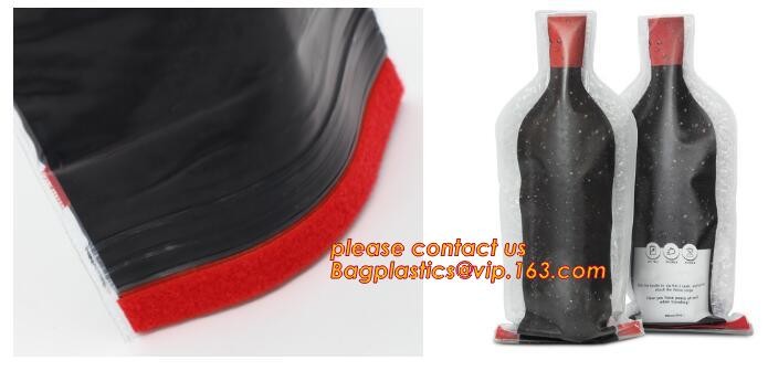 Anti-Shock Reusable Plastic PVC Inflatable Bubble Liner Protective Pac Red Wine Bags Protector For Fragile bagease pack