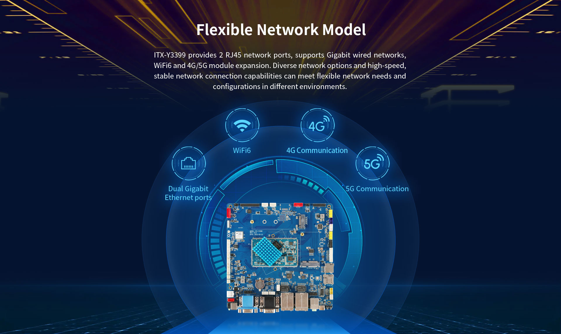ITX-3399 Intelligent Industrial Computer Mainboard 8Ω·6W dual-channel audio amplifier output